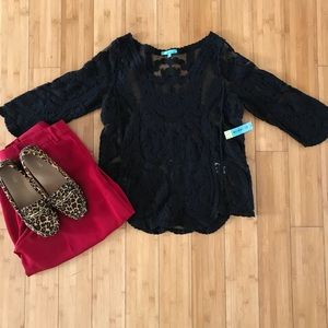 2/$20.00 ME my Emblem black lace top